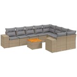 Maison Chic Seti vrtnega pohištva - Vrtna garnitura - Vrtni pohištvo set 10-delna z blazinami bež poli ratan, (21817014) | Shoptok.si