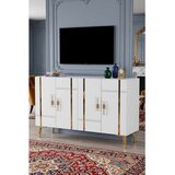 Hanah home komoda Ilay 120, 120 cm, bela / zlatna | Eponuda.com