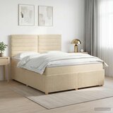  Boxspring krevet s madracem Krem 180 x 200 cm Tkanina Slike