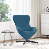 vidaXL Jaja Fotelja Plava Velura | shoptok.hr