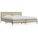  Okvir za krevet boja hrasta 200x200cm konstruirano drvo i metal | shoptok.hr