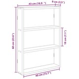  Zidna polica beton siva 43x9x60 cm konstruirano drvo | shoptok.hr