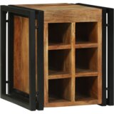vidaXL stalak za vino 34.5x35x39 cm čvrsto bagremovo drvo | shoptok.hr