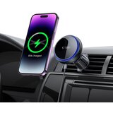 TECH-PROTECT MAGNETNI NOSILEC ZA AVTO BREZŽIČNI POLNILEC 15W ZA MAGSAFE ČRN, (22070493) | Shoptok.si