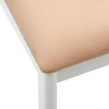  Stolac za blagovanje 2 pcs Bijela i smeđa Čvrsto drvo | shoptok.hr