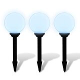 vidaXL Vanjska solarna LED lampa lopta 20 cm 3 kom sa šiljcima za zemlju | shoptok.hr