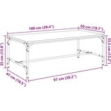 vidaXL Klubska miza Star les 100 x 50 x 35 cm Konstruiran les | Shoptok.si