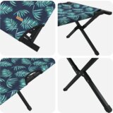 vidaXL zložljiva sončna postelja z nosilno torbo, vzorec listov, 600D Oxford tkanina | Shoptok.si