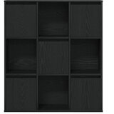  Regal za knjige crni hrasta 89x24x101,5cm od konstruiranog drva | shoptok.hr