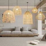  Immax 08263L - Luster PELO na sajli, 1xE27/40W/230V, prečnik 50 cm, ratan | Eponuda.com