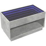  Stolić s beskonačnim LED siva boja betona 90x50x50 cm | Eponuda.ba