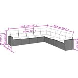  9-dijelni set vrtnih sofa s jastucima bež od poliratana | shoptok.hr