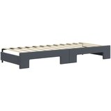  Izvlečna dnevna postelja temno siva 80x200 cm žamet, (20936822) | Shoptok.si