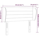  Uzglavlje s ušima tamnosivi 83x23x78/88 cm od tkanine | shoptok.hr
