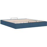  Otomanski okvir kreveta bez madraca plavi 200x200 cm od tkanine | shoptok.hr