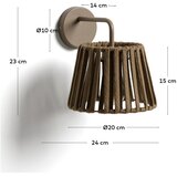 Kave Home LED stenska zunanja svetilka s solarnim panelom (višina 23 cm) Aldet – | Shoptok.si
