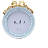 Hestia - Foto ram - Hestia, Soft Blue with Ribbon, Round, 10x10cm
