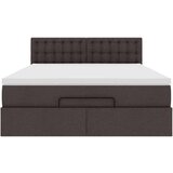  Otomanski krevet s madracem i LED tamnosmeđi 140x190 cm tkanine | shoptok.hr