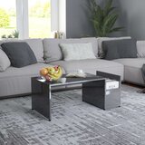 Furnova Klubska mizica visok sijaj siva 90x45x35 cm iverna plošča, (21915281) Cene
