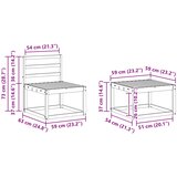  Set vanjskih sofa 5 kom. Bijela Čvrsto drvo akacije | shoptok.hr