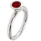 Amore Baci srebrni prsten sa jednim Crvenim swarovski kristalom 54 mm | ePonuda.com