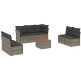  8-dijelni set vrtnih sofa od poliratana s jastucima sivi | shoptok.hr