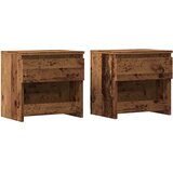 Maison Chic Dvo delni komplet Nočne omarice - Nočne mize star les 40x30x39 cm iverna plošča, (21686797) Cene