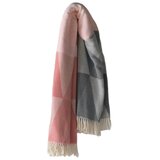 Euromant Rožnato-siva pletenina z bombažem Pisa, 140 x 160 cm | Shoptok.si