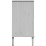 Komoda SENJA bijela izgled ratana 112x40x80 cm masivna borovina | shoptok.hr