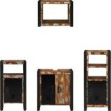 vidaXL Set namještaja za kupaonicu 4 pcs Čvrsto reciklirano drvo | shoptok.hr