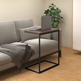 The Living Store Stranska mizica črna 55x35x66 cm konstruiran les - Stranska Mizica, (21421366) Cene