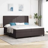 vidaXL LED Box Spring Krevet Tamno smeđa 200 x 200 cm tkanina | shoptok.hr