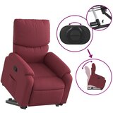  Naslonjač na podizanje od tkanine crvena boja vina | shoptok.hr