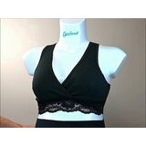 Carriwell Grudnjak za trudnice i dojilje s čipkom, organski pamuk, bijeli - XL | shoptok.hr