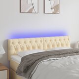 vidaXL LED uzglavlje krem 160 x 7 x 78/88 cm od tkanine Cijene