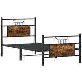  Okvir kreveta bez madraca dimljena boja hrasta 90x190 cm drveni | shoptok.hr