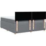  Krevet s oprugama i madracem svjetlosivi 200 x 200cm od tkanine | shoptok.hr