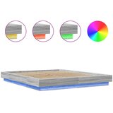  Okvir za krevet s LED svjetlima boja hrasta 150 x 200 cm drveni | shoptok.hr