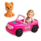 Mini Doll in a Cabriolet Off-Road Vehicle Set with a Dog Figurine | Shoptok.si