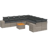  11-dijelni set vrtnih sofa od poliratana s jastucima sivi | shoptok.hr