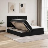 Krevet s od storage s uzglavljem Crna 200 x 200 cm Baršun | shoptok.hr