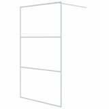 Pregrada za tuš bijela 115 x 195 cm s prozirnim staklom ESG | shoptok.hr