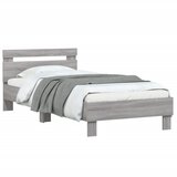  Okvir za krevet s uzglavljem boja sivog hrasta sonome 75x190 cm | shoptok.hr