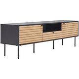 XORA nizka omarica črna, barve hrasta | Shoptok.si