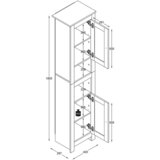MID.YOU VISOKA OMARA 42/180/30 cm Slike
