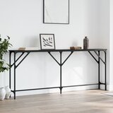 Maison Chic konzolna miza - miza ob steni črna 180x23x75 cm inženirski les, (21786291) | Shoptok.si