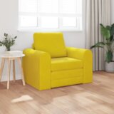 vidaXL Floor Sofa Bed 2-u-1 Žuti 98x71x83 cm Baršun | shoptok.hr