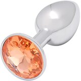 Sunfo metalni analni čep sa zlatnim kamenom (srebrni) Cijene