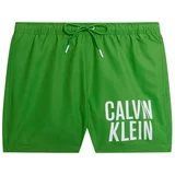 Calvin Klein Kratke kopalne hlače svetlo zelena / bela
