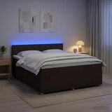  Boxspring krevet s madracem Tamno smeđa 180 x 200 cm Tkanina Cijene